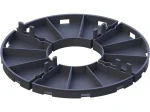 Plastikinis terasos atraminis padas 10 mm plokštėms, juodas DDP010