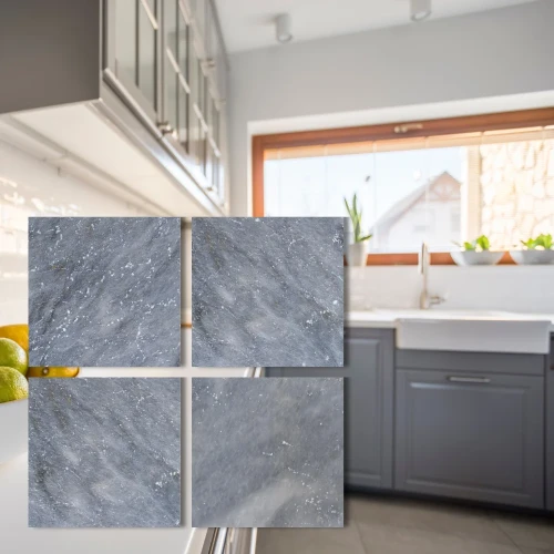 Kamień dekoracyjny Marmur Bębnowany Sky Blue 10x10 cm