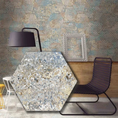 Carpet Vestige Natural Hexagon 25X29 cm