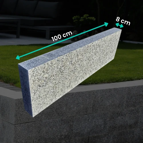 Obrzeże granitowe G602 8x25 x100 cm góra płomień