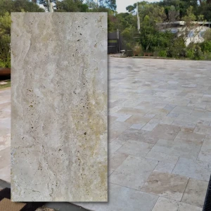 Trawertyn Light Classic Mix Bębnowany 40,6x61x1,2 cm