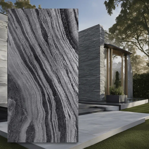 Kamień elewacyjny-dekoracyjny Silver Grey Naturalny 30x90x1,2 cm