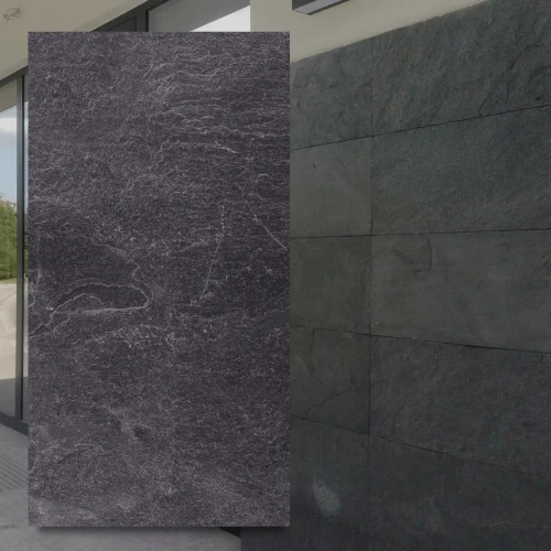 Kamień elewacyjny-dekoracyjny Silver Grey Naturalny 30x90x1,2 cm