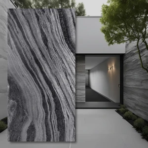 Kamień elewacyjny-dekoracyjny Silver Grey Leather 30x90x1,2 cm