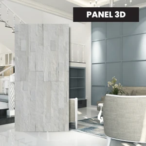 Fornir Samoprzylepny Panel 3D White Quartz Marble 15x60x0,2 cm