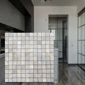 Kamień dekoracyjny Marmur Tundra Grey Mozaika 4,8x4,8x1 cm