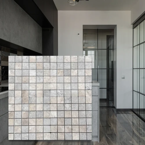 Kamień dekoracyjny Marmur Tundra Grey Mozaika 4,8x4,8x1 cm