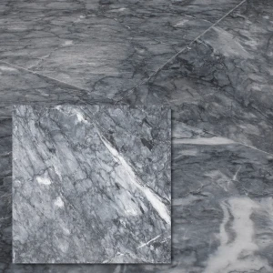 Płytka marmurowa Black Storm Bębnowana 30,5x30,5x1 cm