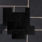 Akmuo  Kadappa Black Limestone Smulkinta French Pattern 1kpl= 0,742m2 | Romėnų rinkinys