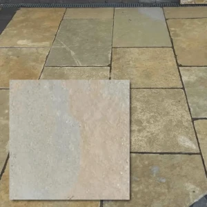 Płytka Tandur Yellow Limestone Pół-szlifowana Bębnowana 20x20x1,5 cm
