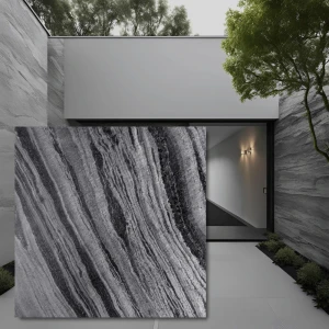 Płytka Kwarcytowa Silver Grey Leather 60x60x1,2 cm