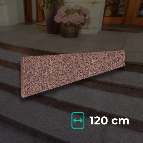 Podstopnica granitowa polerowana Multicolor Red 120x15x2 cm