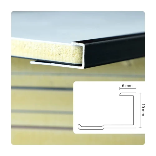 Listwa aluminiowa czarna PA10 wykończeniowa | dekoracyjna