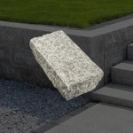 Granito trinkelė G602 Liepsnuotas – Skaldytas 20x10x5 cm