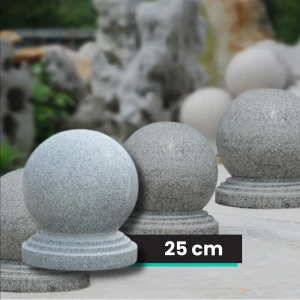 Poliruotas sodo granitinis rutulys G603, skersmuo 25cm