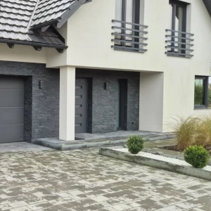 Kamień elewacyjny-dekoracyjny kwarcytowy czarny Stackstone Black 10x36 cm 5