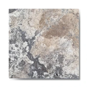 Trawertyn Silver Latte Bębnowany 61x61x3 cm 2