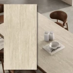 Didelio formato keraminė plokštė Travertino Pearl Hammered 320x160x0,6 cm