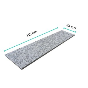 Parapet Stopnica granitowa szara płomieniowana G602 135x33x2 PRZEDSPRZEDAŻ!