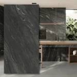 Didelio formato keraminė Black Tempest Silk 324x162x1,2 cm