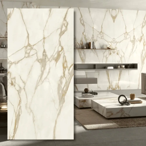 Spiek kwarcowy Calacatta Gold Polerowany 324x162x1,2 cm