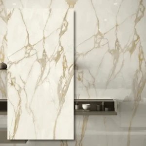 Spiek kwarcowy Calacatta Gold Polerowany 320x160x0,6 cm