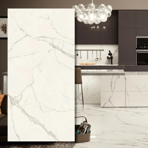 Spiek kwarcowy Extra Calacatta Polerowany 320x160x0,6 cm