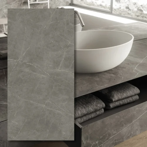 Spiek kwarcowy Grey Stone Silk 324x162x1,2 cm