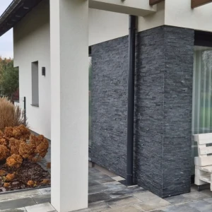 Kamień elewacyjny-dekoracyjny kwarcytowy czarny Stackstone Black 10x36 cm 4