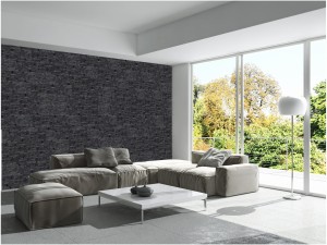 Kamień elewacyjny-dekoracyjny kwarcytowy czarny Stackstone Black 10x36 cm 7