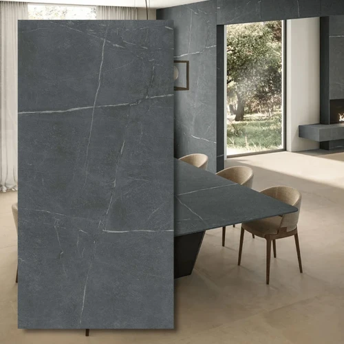 Spiek kwarcowy Soapstone Dark Hammered 324x162x1,2 cm