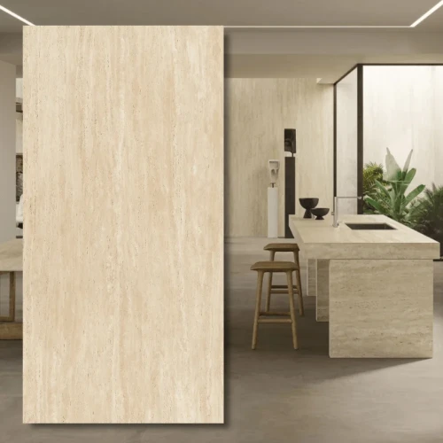 Spiek kwarcowy Travertino Sand Hammered 324x162x1,2 cm