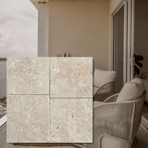 Trawertyn Blend Mix Bębnowany 15,25x15,25x3 cm