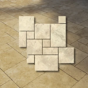 Trawertyn Light Old Tumbled 12mm 1kpl= 0,742m2 | Komplet Rzymski