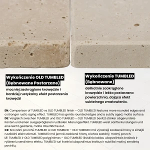 Trawertyn Light Old Tumbled 12mm 1kpl= 0,742m2 | Komplet Rzymski