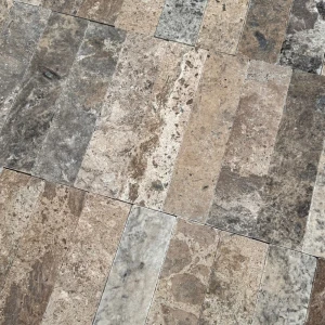 Kamień dekoracyjny trawertyn Ash bębnowany 7,5x30,5x1 cm