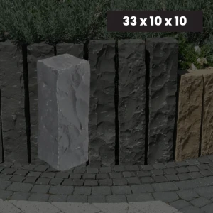 Ogrodowa Palisada Łupana G690 Bazalt Black 33x10x10 cm