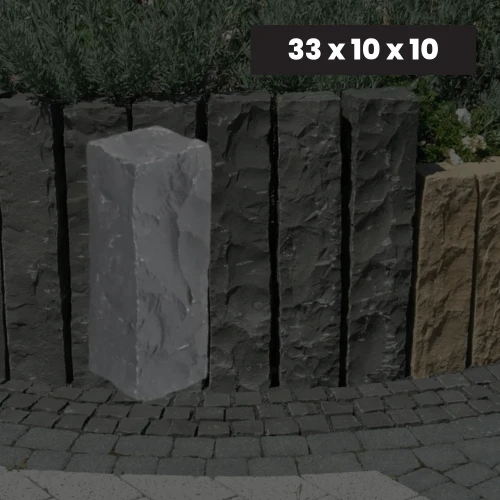 Ogrodowa Palisada Łupana G690 Bazalt Black 33x10x10 cm