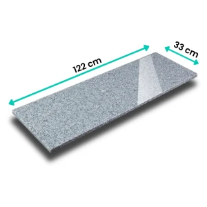 Parapet granitowy szary polerowany G603 New 122x33x2 cm