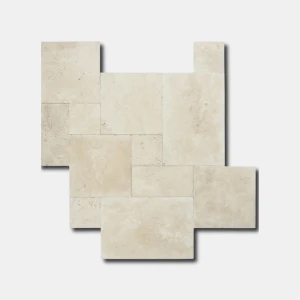 Trawertyn Light Bębnowany French Pattern 12mm 1kpl= 0,742m2 | Komplet Rzymski