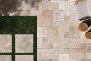 Trawertyn Light Bębnowany French Pattern 12mm 1kpl= 0,742m2 | Komplet Rzymski