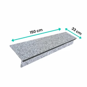 Zestaw Stopnica - Stopień + Podstopień Granitowy G602 150x33x2 / 150x15x2