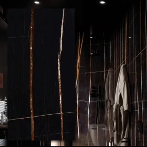 Spiek kwarcowy 12mm The Top Marazzi Sahara Noir Lux 162x324 cm