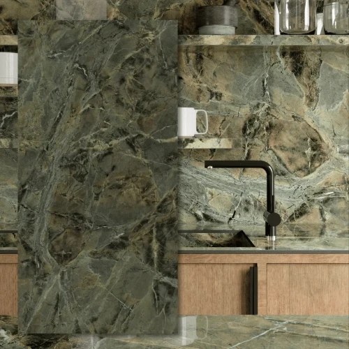 Spiek kwarcowy Grande Marazzi Verde Borgogna Matt 320x160x0,6 cm