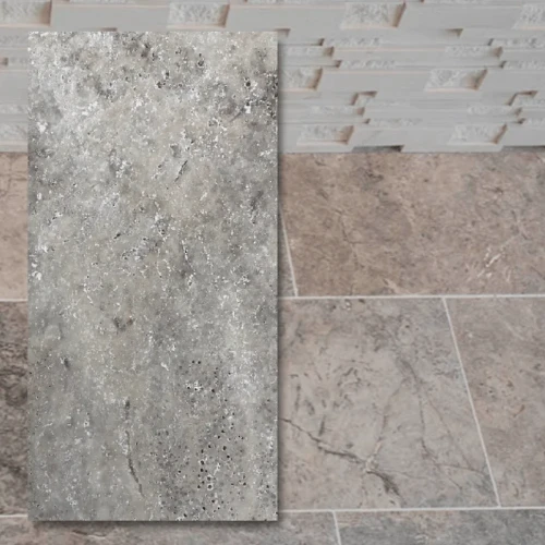 Trawertyn 12mm Silver Ash Antyczny 40,6x61x1,2 cm