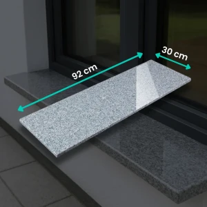 Parapet granitowy szary polerowany G603 92x30x2 cm