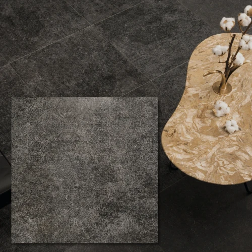Płytka Gresowa Silk Stone Dark Ornament 60X60X0,6 cm