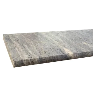 Stopnica kamienna Trawertyn Ash Argent Mix Szlifowany Bullnose 135x33x2 cm
