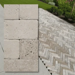 Trawertyn Light Bębnowany 5x5x20 cm PRZEDSPRZEDAŻ!