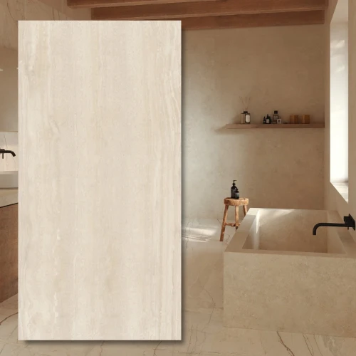Spiek kwarcowy 12mm Travertino Navona Satyna162x324 cm